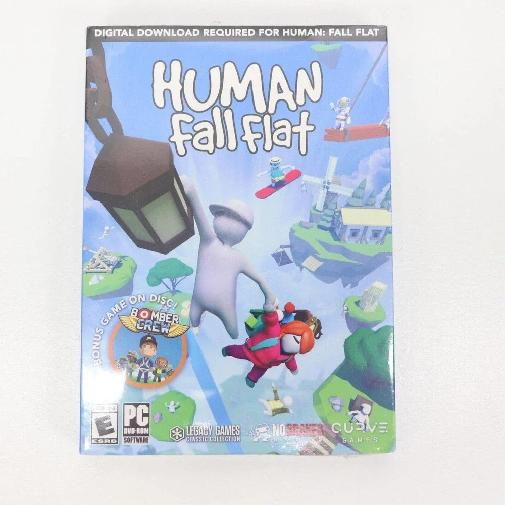 Human Fall Flat PC DVD-Rom Software With Bonus Bomber Crew Game